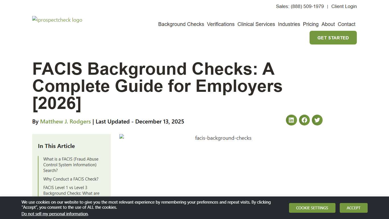 FACIS Background Checks: A Complete Guide for Employers [2026]